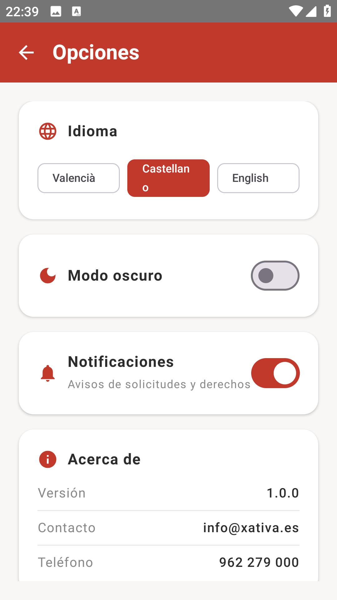 Opciones