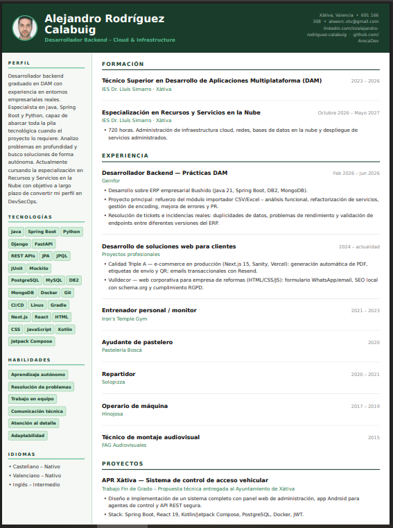 Plantilla One Page
